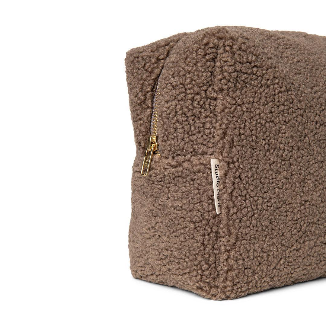 Studio Noos Brown Teddy Toiletry Bag - Brown-Changing Bag Pouches-Brown-18 x 28 x 11cm | Natural Baby Shower