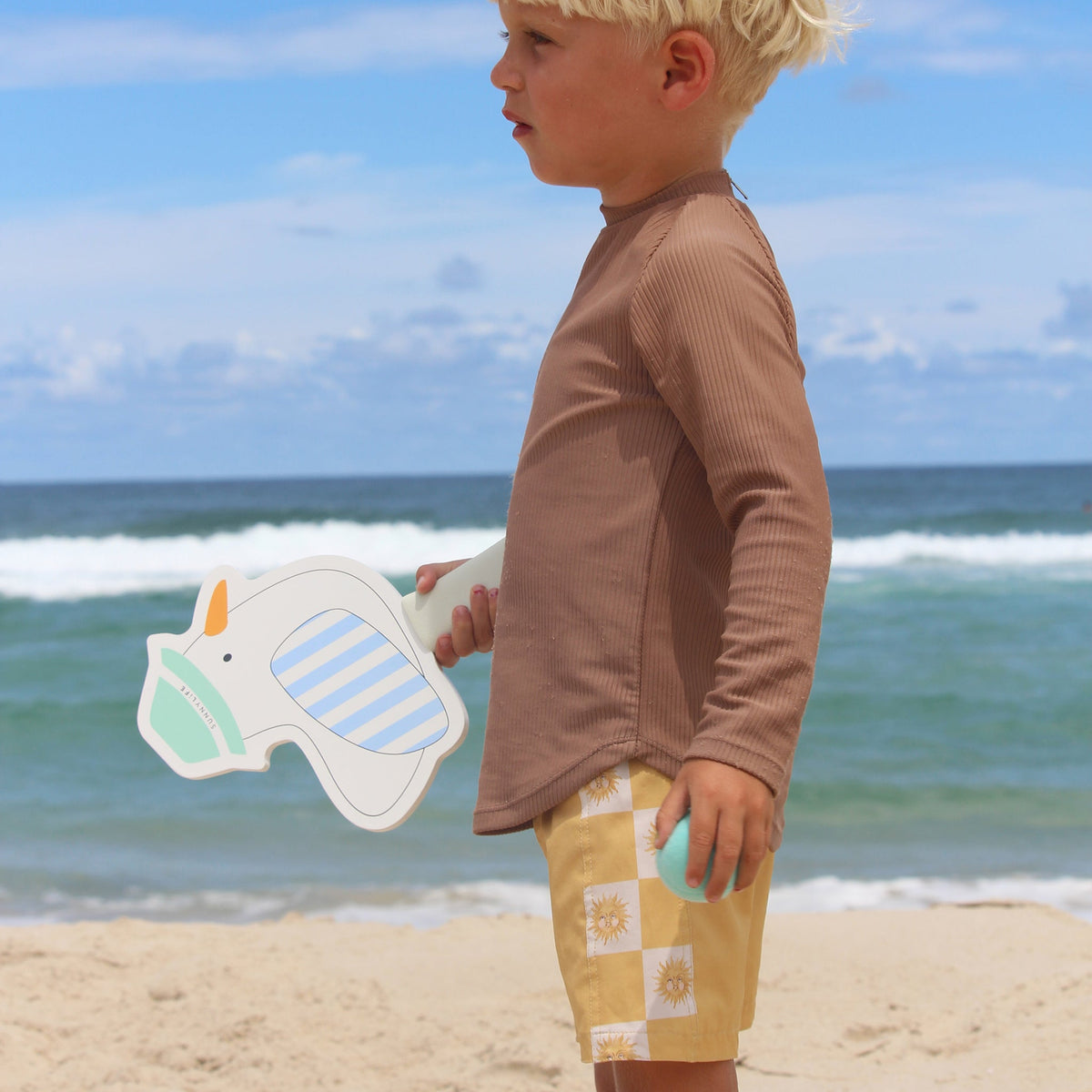 Sunnylife - Set de raquetas de tenis adhesivas de playa para niños
