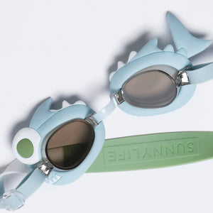 Sunnylife - Gafas de natación para niños Shark color caqui