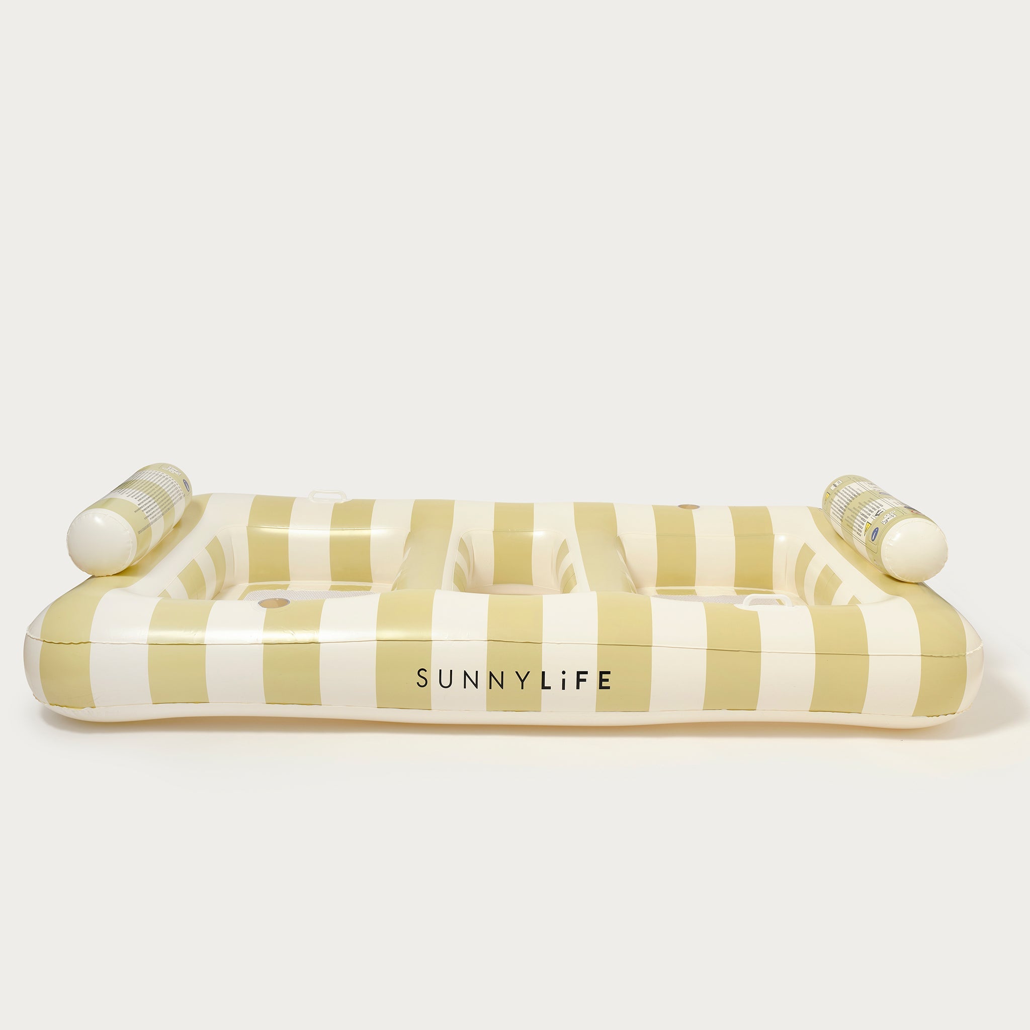 Sunnylife - Casa Sand Stripe Colchoneta Hinchable Doble para Piscina y Playa