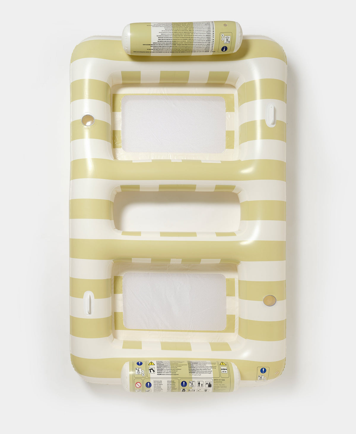 Sunnylife - Casa Sand Stripe Colchoneta Hinchable Doble para Piscina y Playa