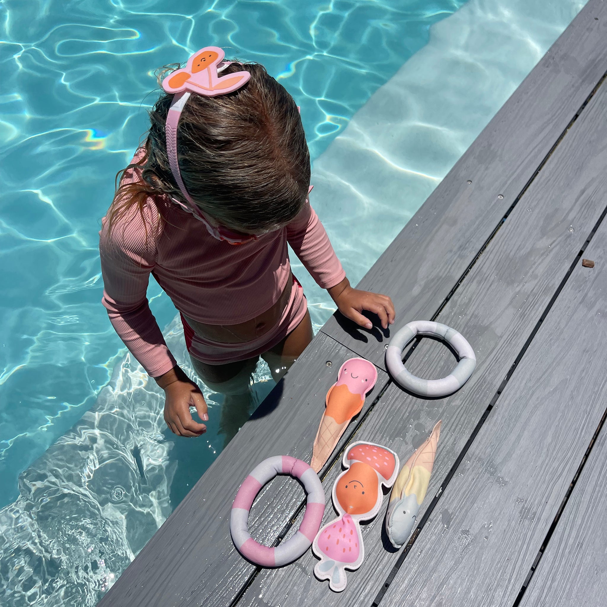 Sunnylife - Algodón de azúcar Juguetes de buceo para piscina y mar