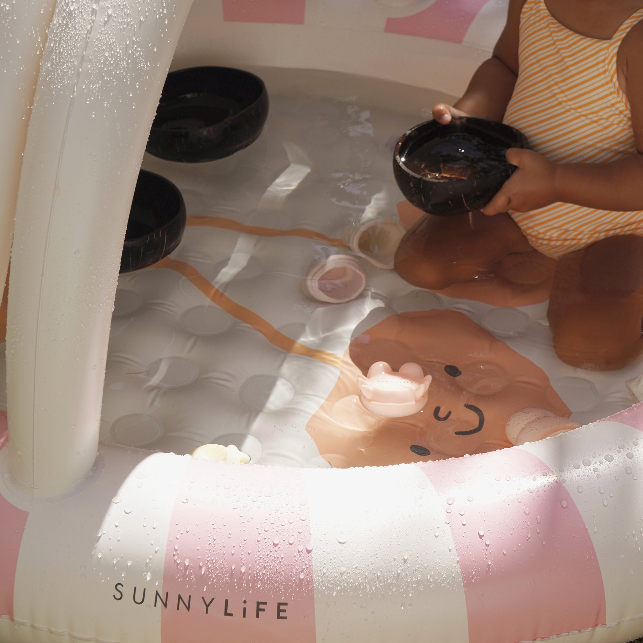 Sunnylife - Piscina Infantil con Parasol Cotton Candy
