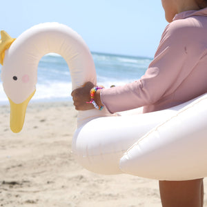 Sunnylife - Flotador Hinchable Infantil de Piscina y Playa Cisne Princesa