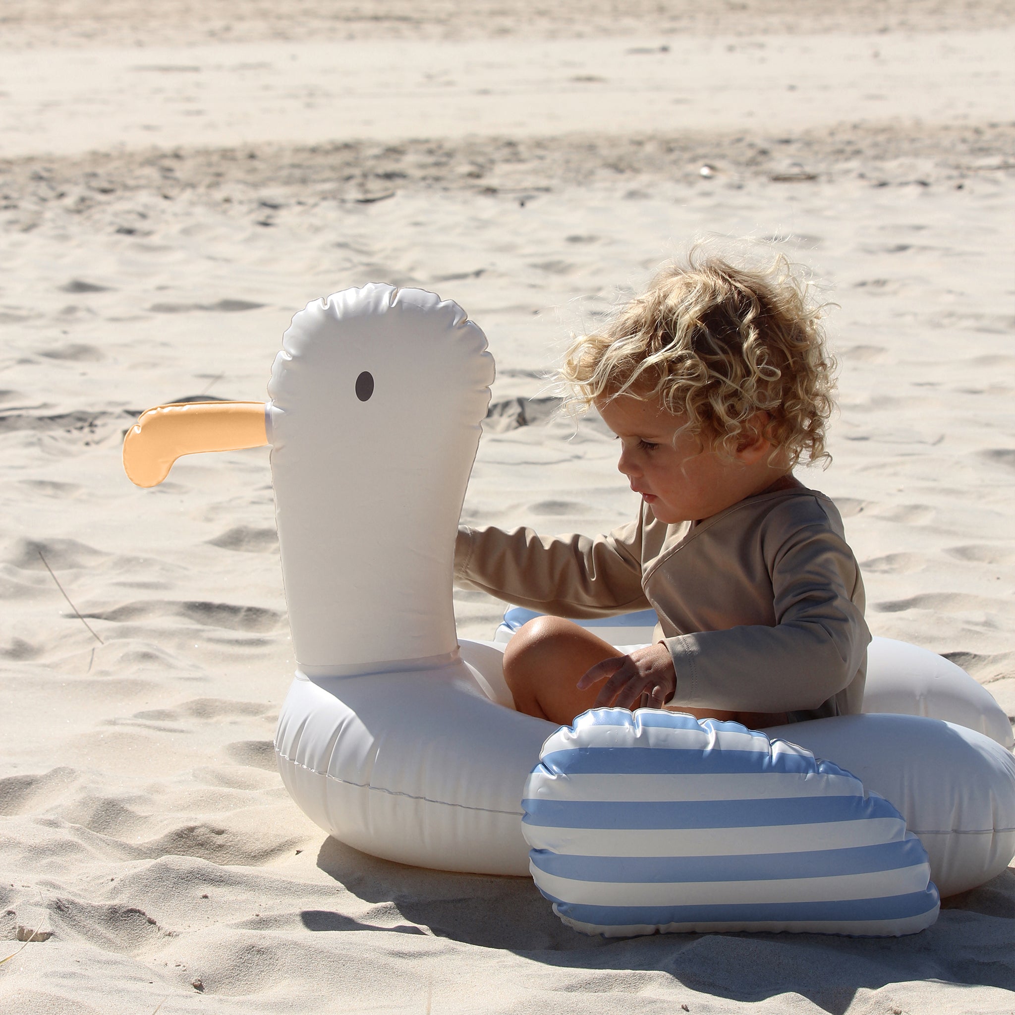Sunnylife - Flotador Hinchable Infantil Sammy la Gaviota para Piscina y Playa