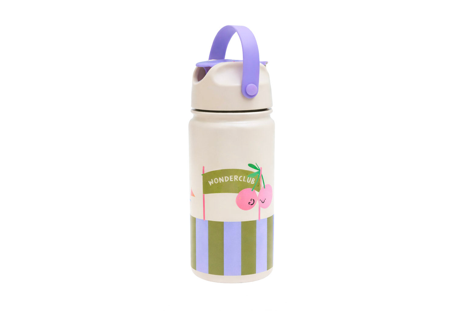 The Cotton Cloud - Cherry Pop Botella de Acero Inoxidable con Pajita Oculta 420ML