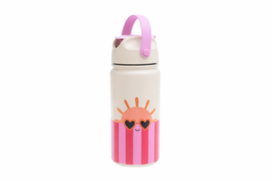 The Cotton Cloud - Club Soleil Botella de agua de acero inoxidable con pajita oculta 420ML