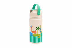 The Cotton Cloud - Croc Rock Botella de Acero Inoxidable de 420 ML con Pajita Oculta