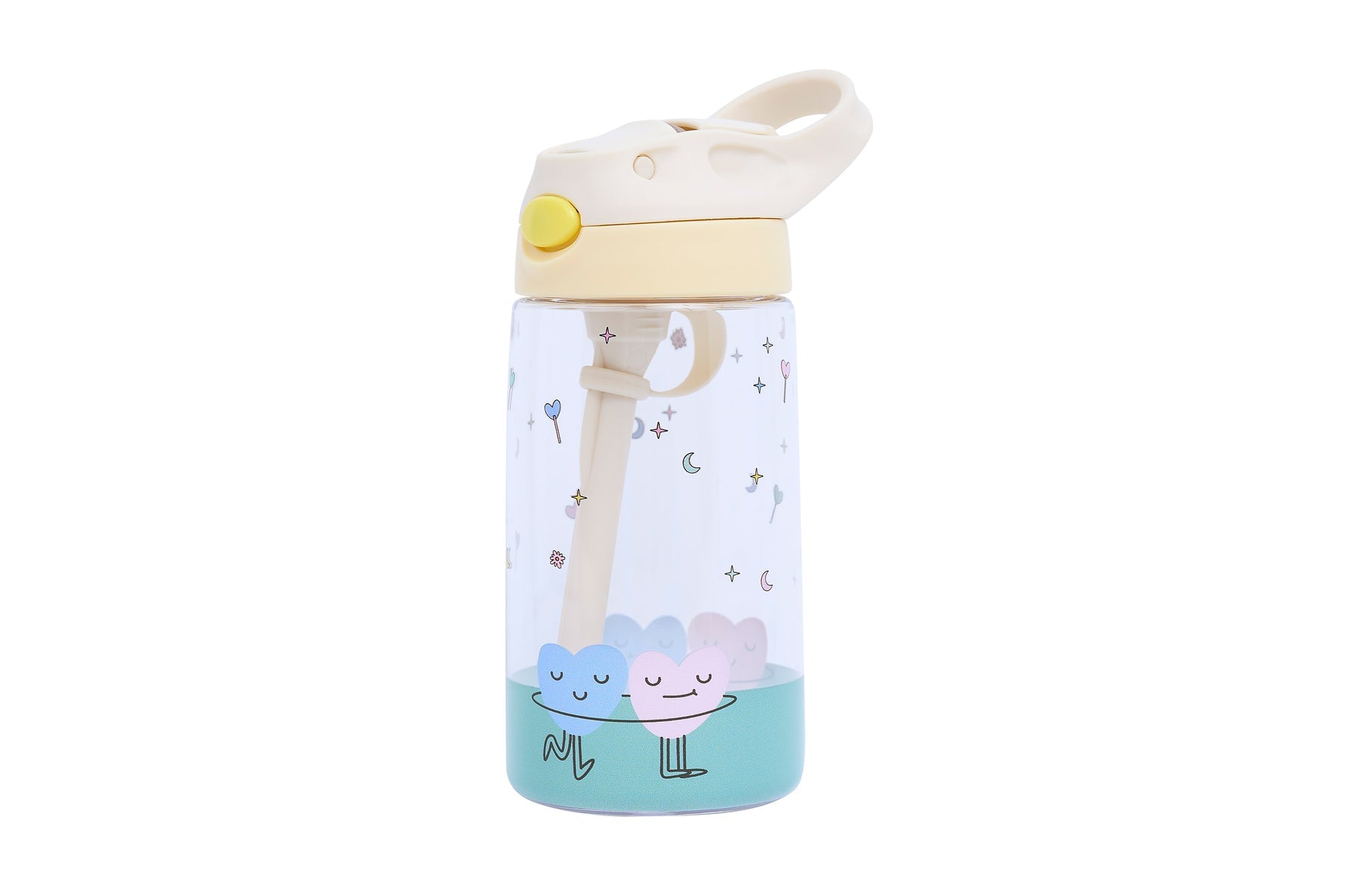 The Cotton Cloud - Dancing Hearts Vaso Tritan de 480 ML con Pajita Oculta