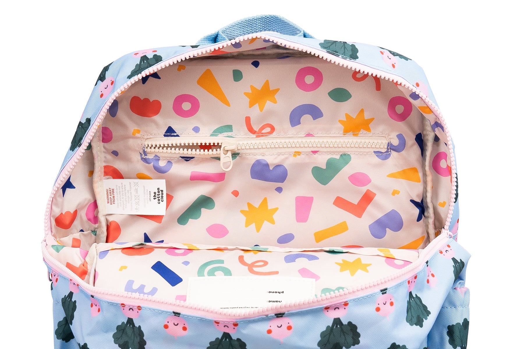 The Cotton Cloud - Mochila Escolar con Bolsillo para Comida Funky Dogs