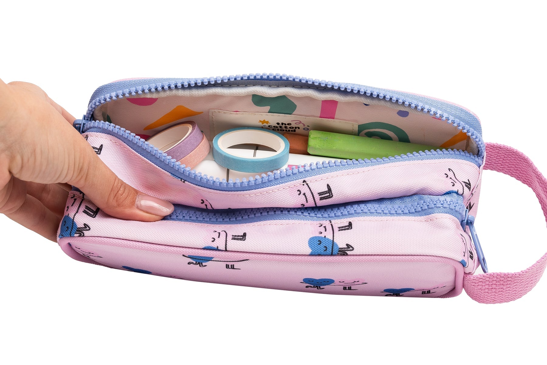 The Cotton Cloud - Estuche de lápices de doble ojo Funky Dogs
