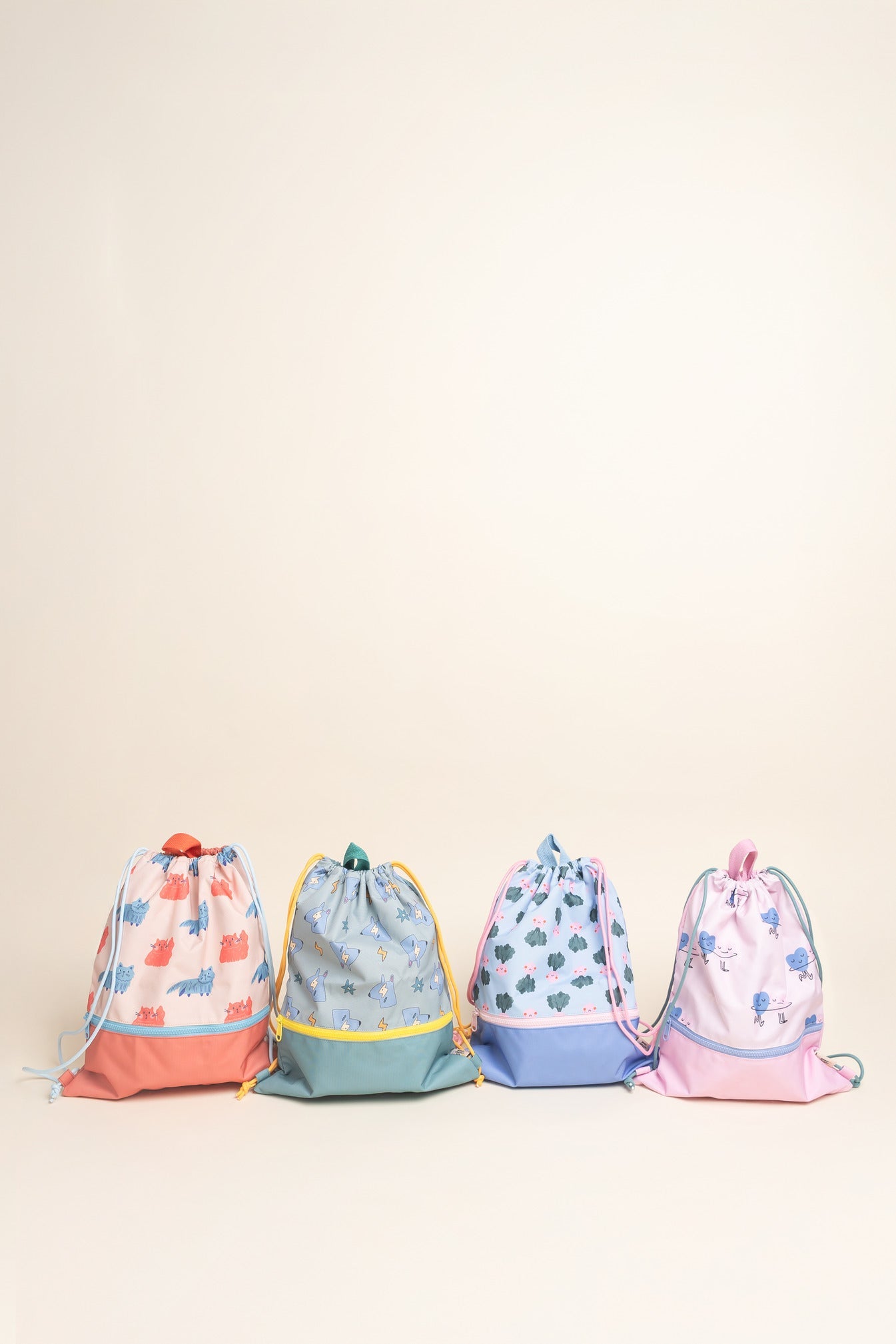 The Cotton Cloud - Mochila con cordón Funky Dogs