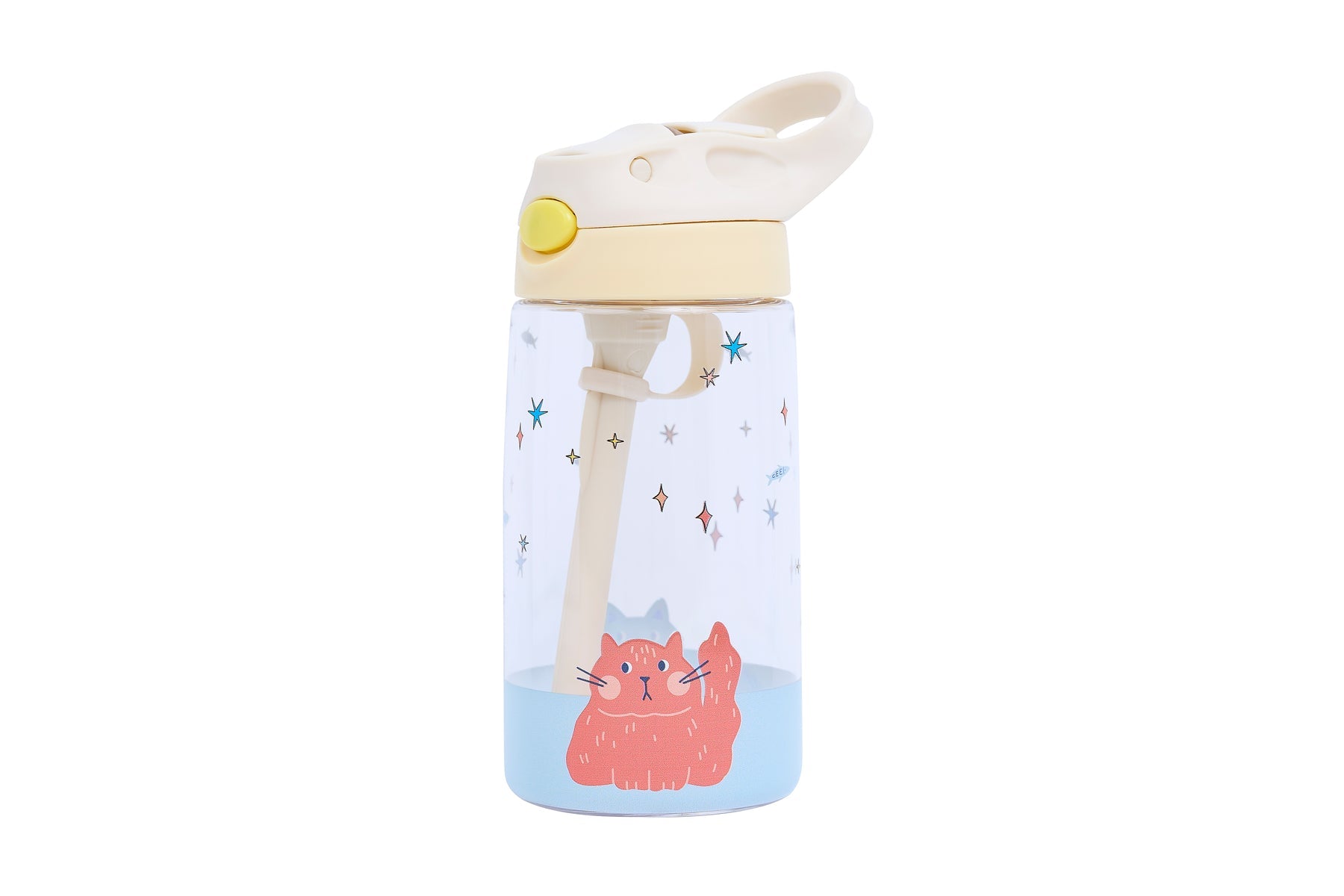 The Cotton Cloud - Gatos Maulladores Vaso con pajita oculta Tritan de 480 ML