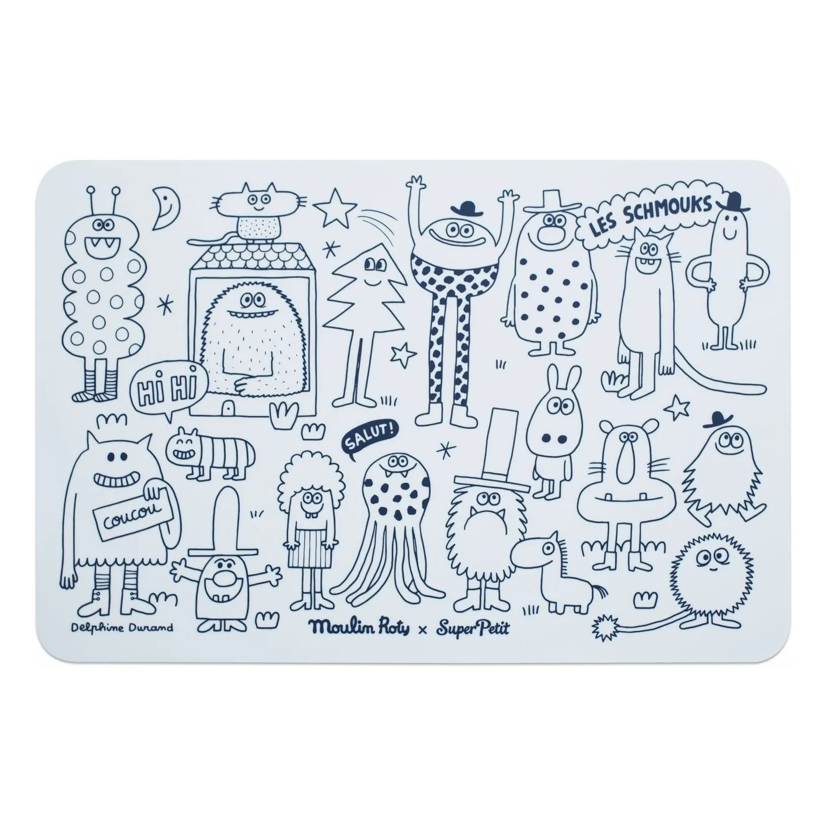 Superpetit - Set de mini-rotuladores Smouks con 4 rotuladores - SuperPetit x Moulin Roty