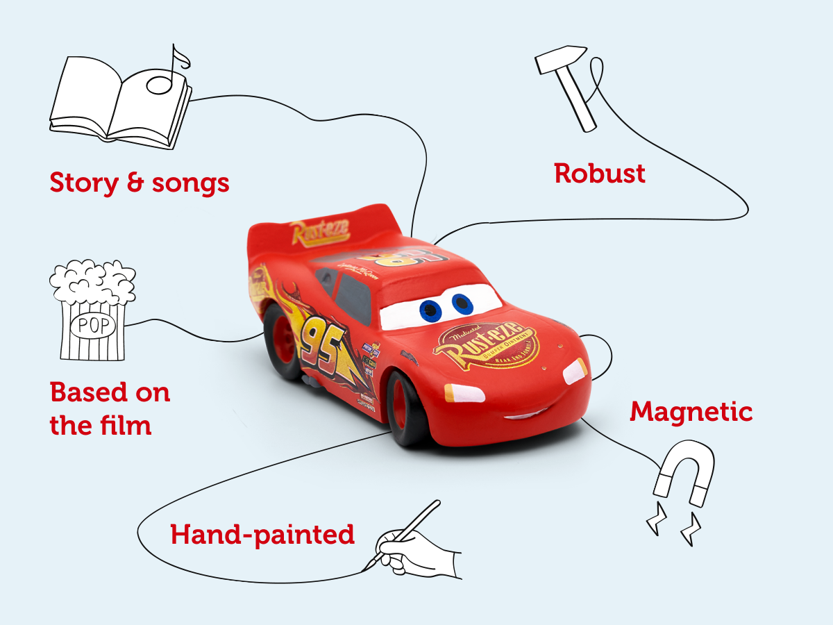 Tonies - Figura de audio de cuento y canción de Disney Pixar Cars en inglés
