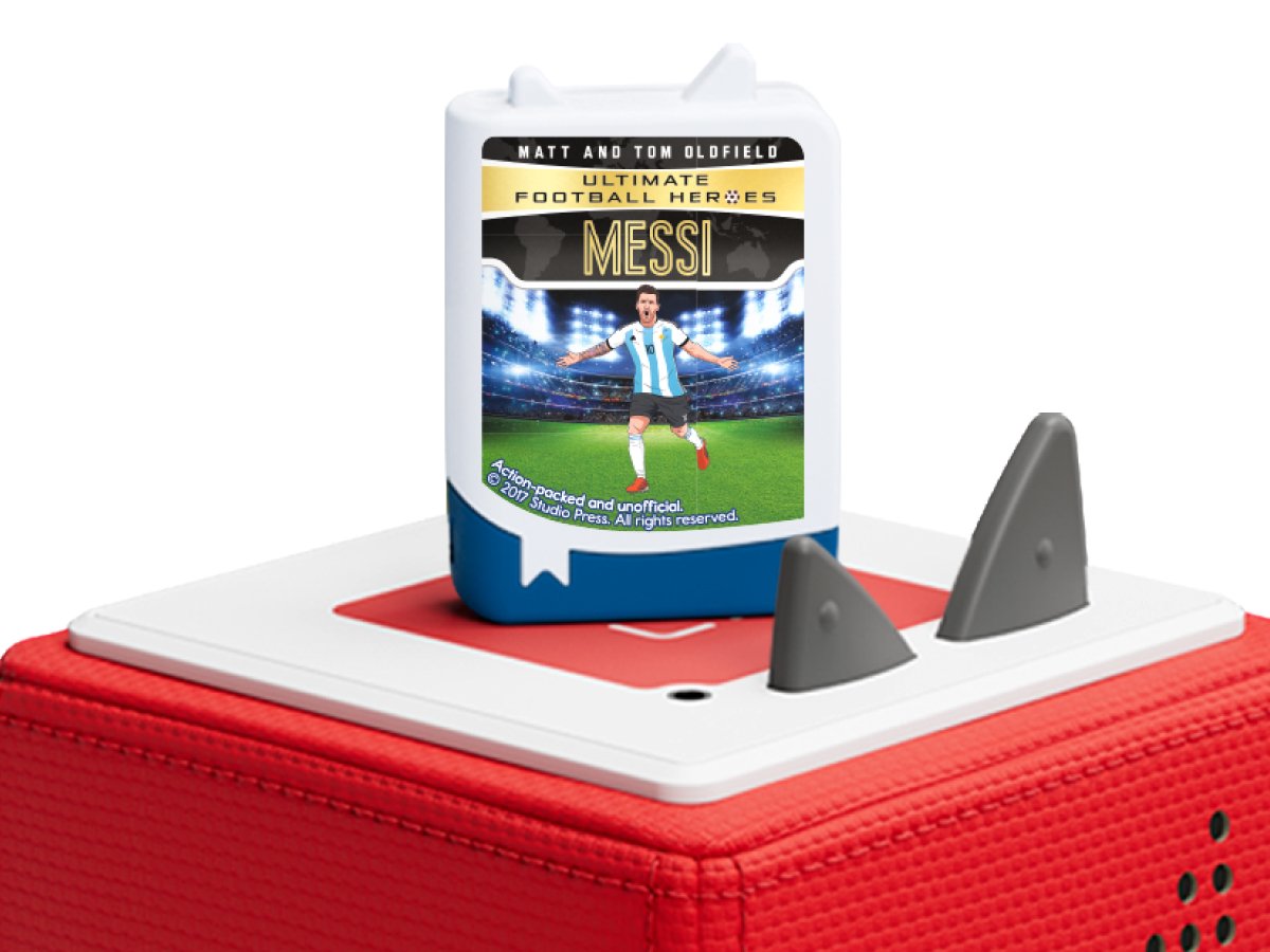 Tonies - Mejores héroes de fútbol: figura de audio de la historia de Lionel Messi en inglés