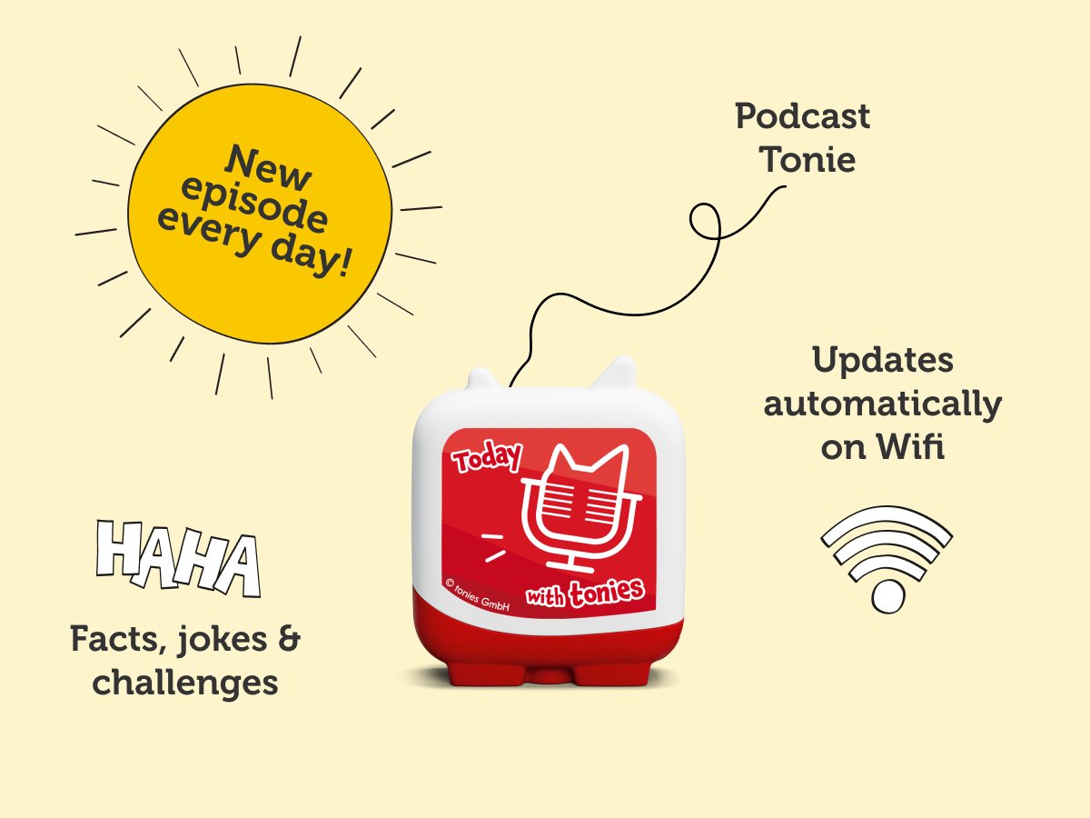 Tonies - Figura de podcast diaria renovada en inglés