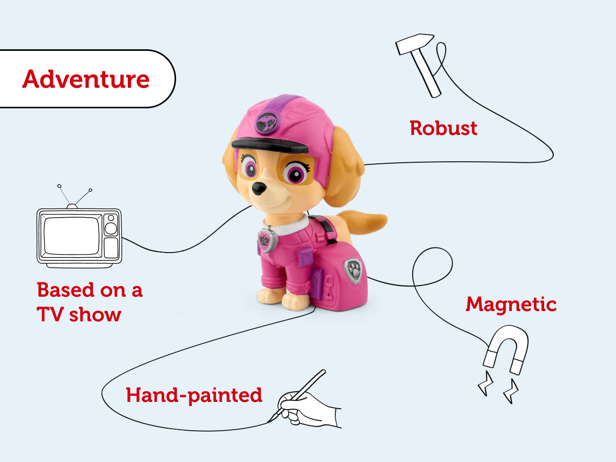 Tonies - La Patrulla Canina Cachorros de la Selva: Figura de Skye con Audio en Inglés