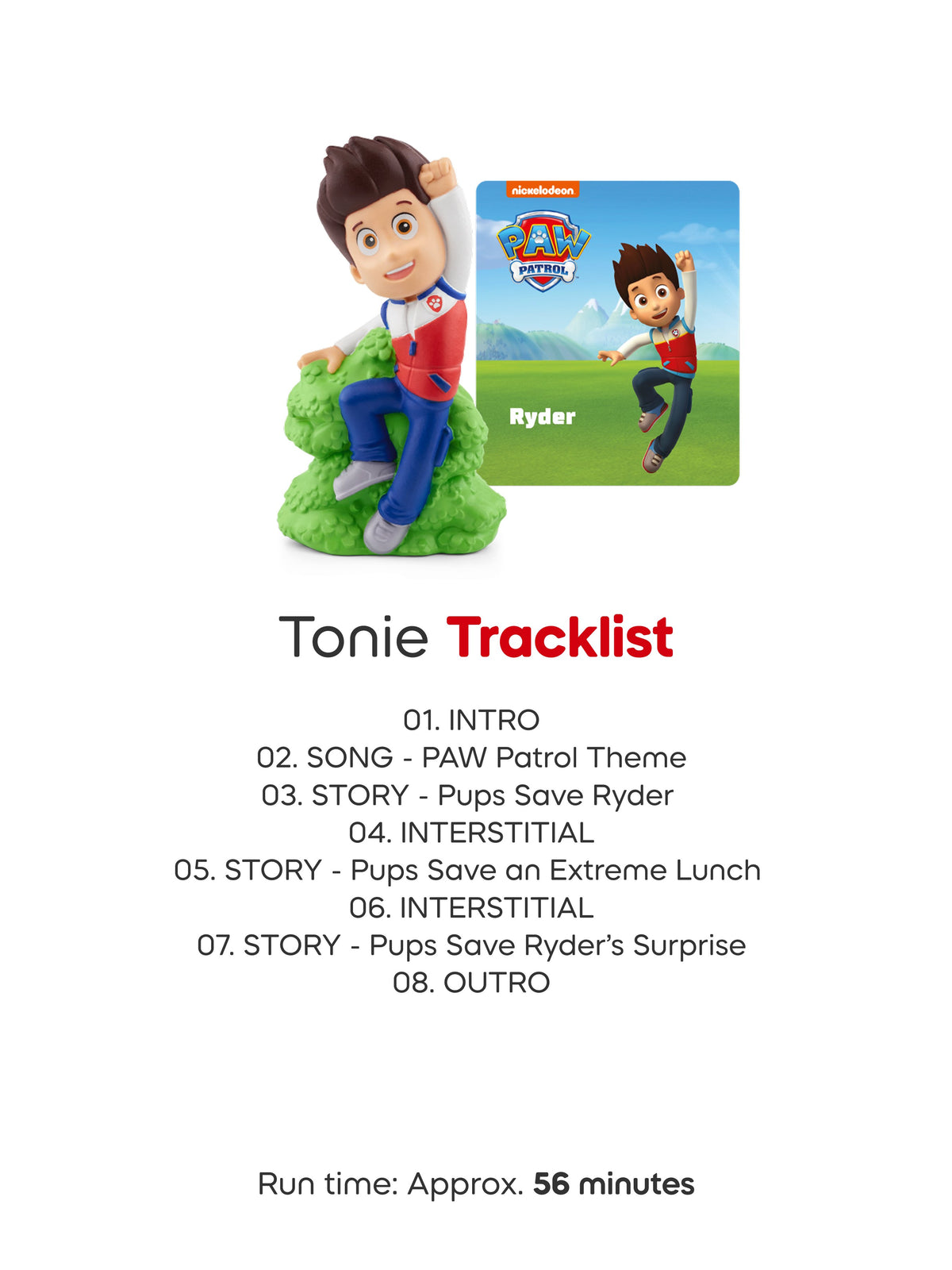Tonies - Patrulla Canina Ryder Figura de audio con historia y canción en inglés