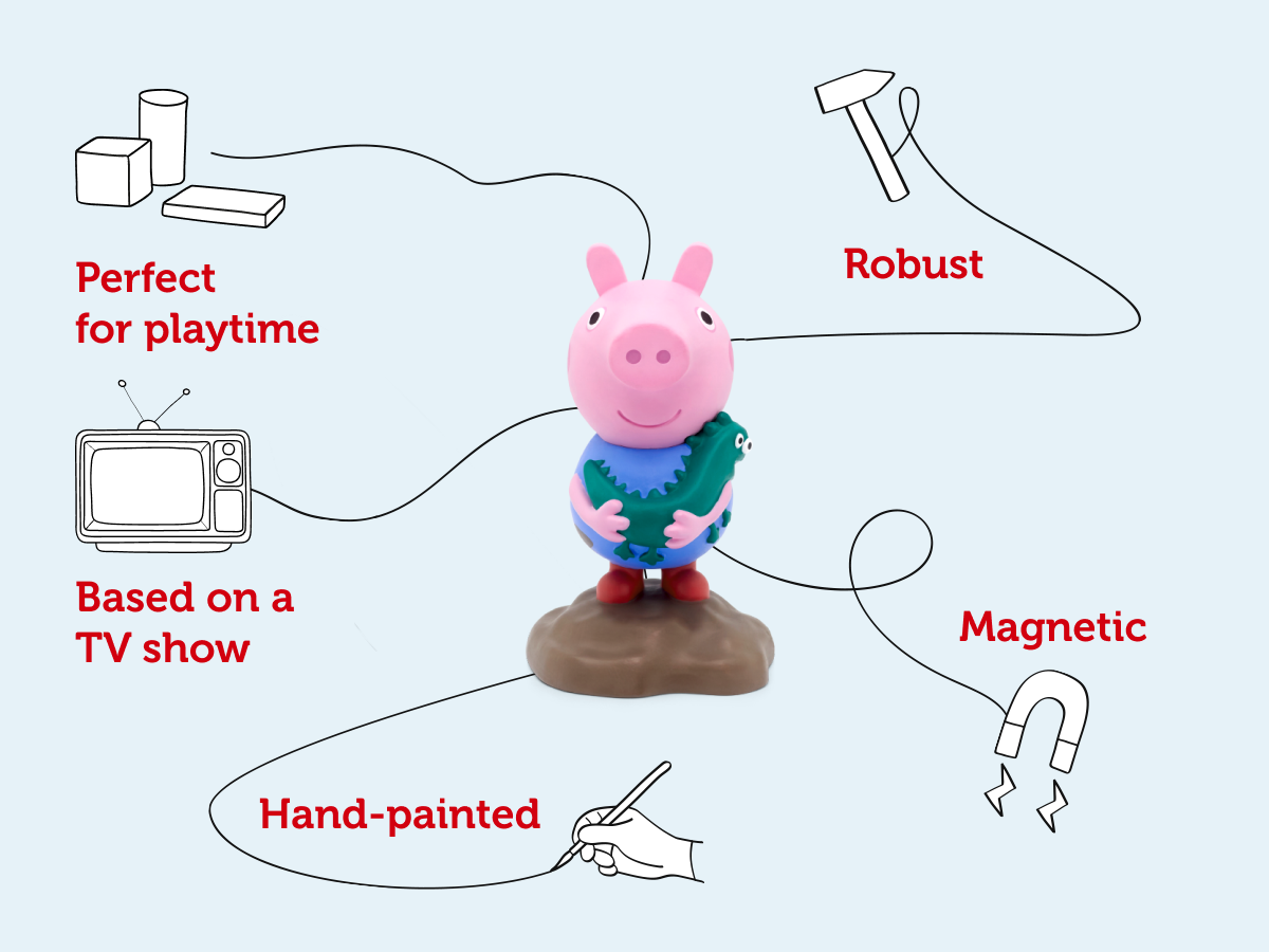 Tonies - Peppa Pig y George Figurita de Audio en inglés
