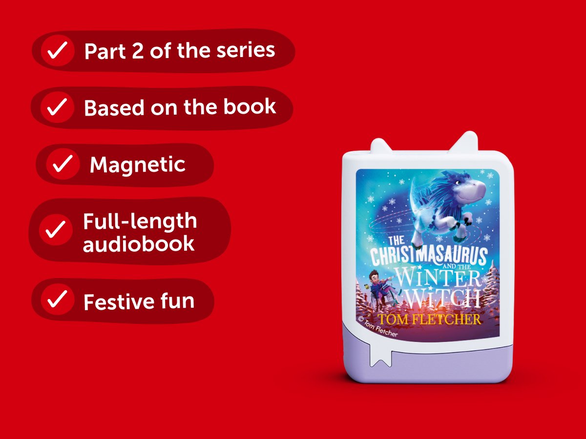 Tonies - Figura de audio de la historia en inglés de Tom Fletcher, El Monstruo de Navidad y la Bruja de Invierno