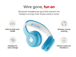 Tonies - Auriculares plegables infantiles Toniebox 2 Bluetooth Azul Nube