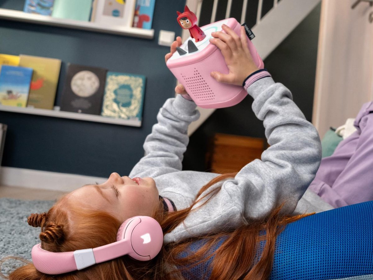 Tonies - Toniebox 2 Auriculares Infantiles Plegables Bluetooth Nube Rosa