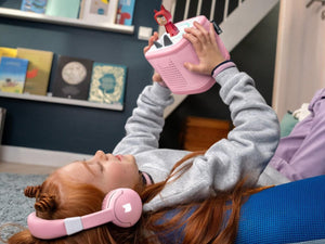 Tonies - Toniebox 2 Auriculares Infantiles Plegables Bluetooth Nube Rosa
