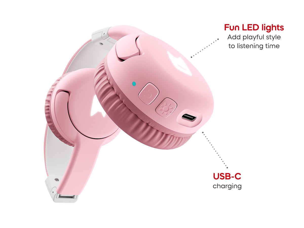 Tonies - Toniebox 2 Auriculares Infantiles Plegables Bluetooth Nube Rosa