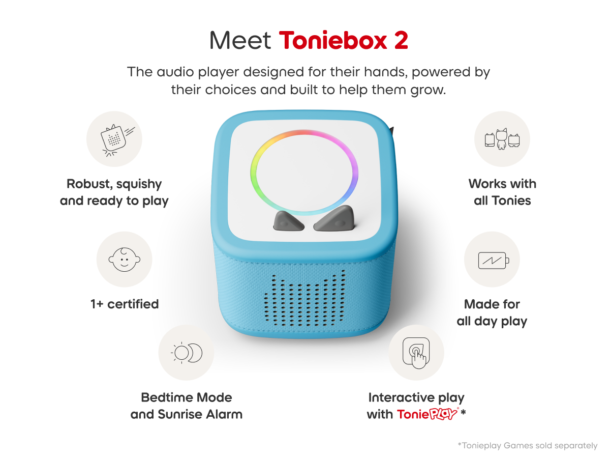 Tonies - Caja de inicio Toniebox 2 azul nube