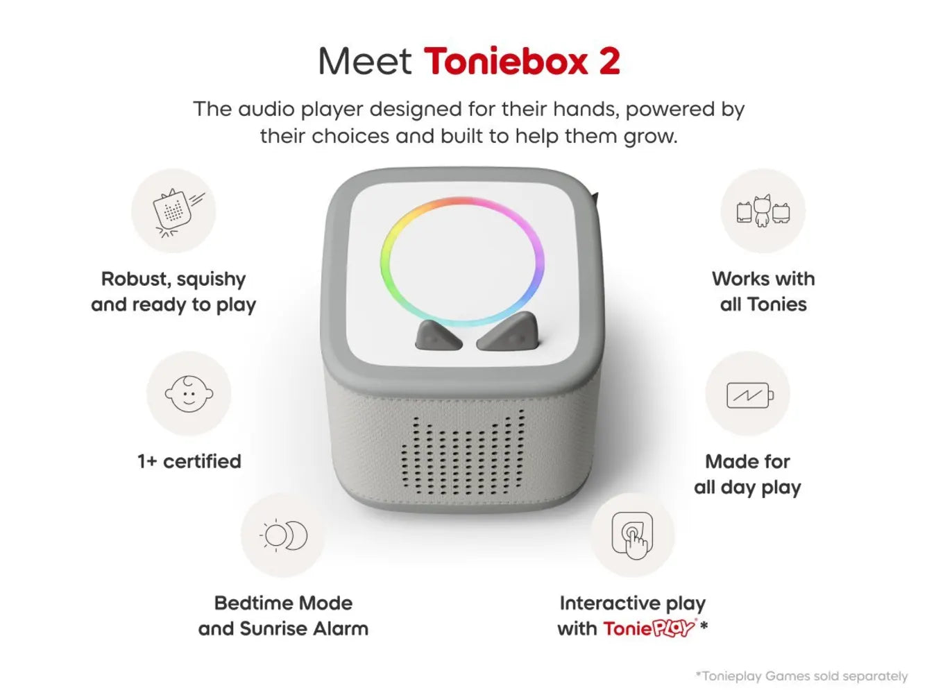 Tonies - Caja de inicio Toniebox 2 gris