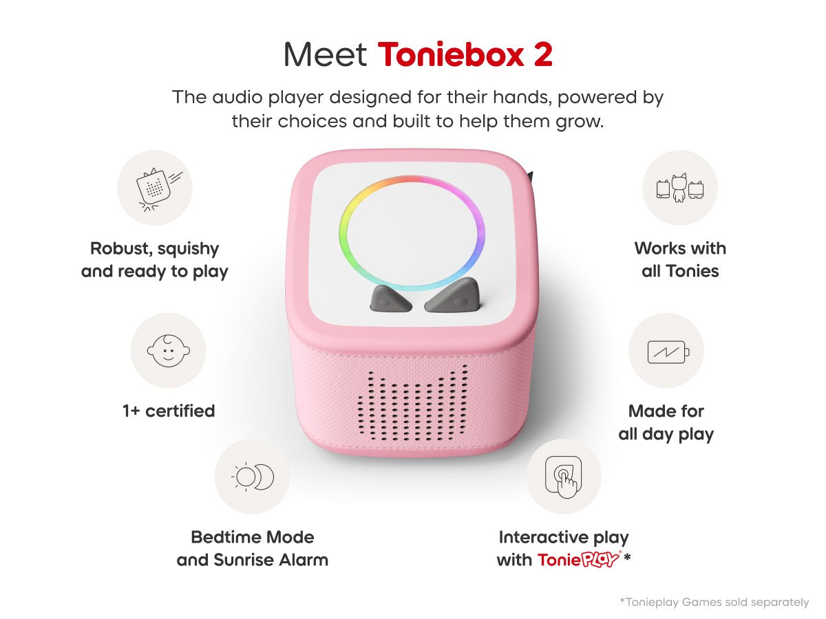 Tonies - Toniebox 2 Caja de inicio rosa nube