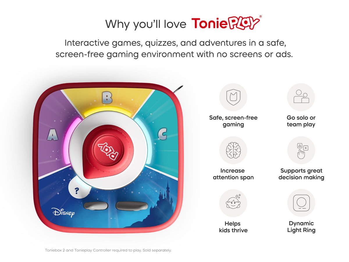 Tonies - Tonieplay Disney Quizdom Kingdom English Toniebox 2 Juegos