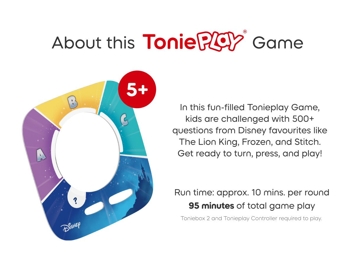 Tonies - Tonieplay Disney Quizdom Kingdom English Toniebox 2 Juegos