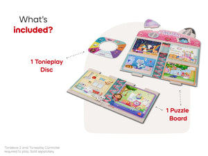 Tonies - Tonieplay Gabby y sus amigos con el juego Academia del Tiempo, Toniebox 2 en inglés
