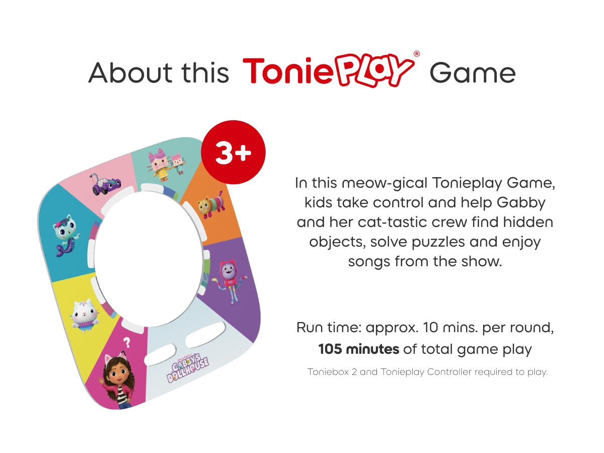Tonies - Tonieplay Gabby y sus amigos con el juego Academia del Tiempo, Toniebox 2 en inglés
