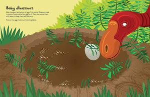 Usborne - Actividades de calcomanías de dinosaurios grandes y libro de cuentos