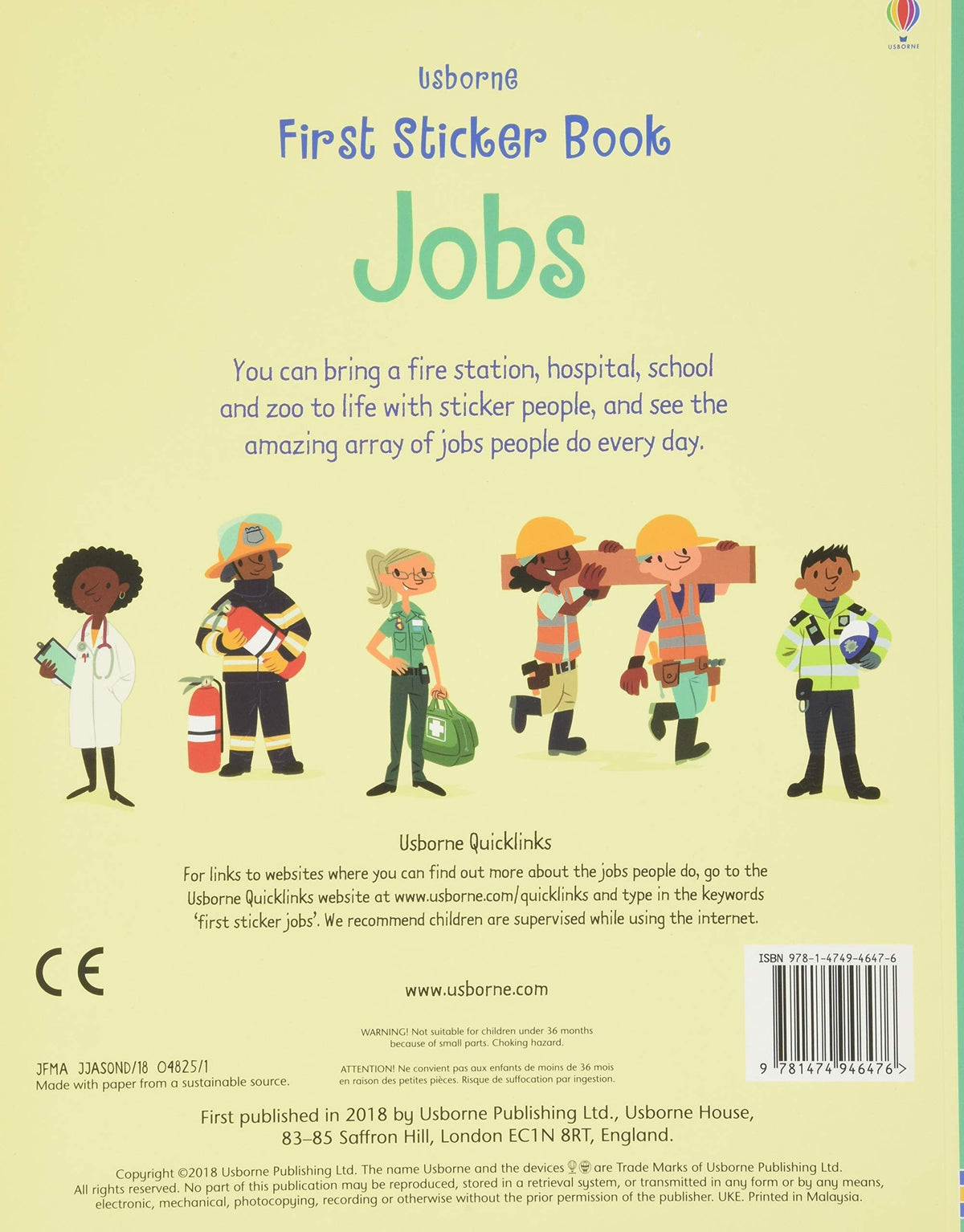 Usborne - Mi primer libro de pegatinas: Oficios