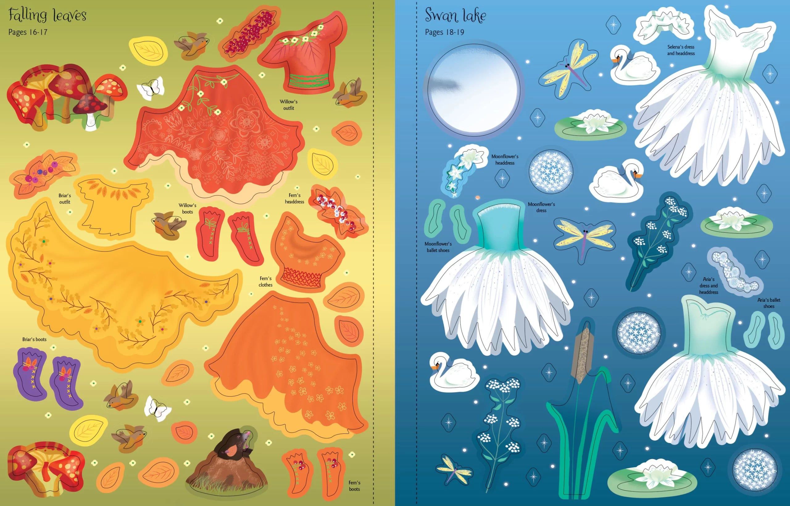 Usborne - Libro de pegatinas Hadas bailarinas para vestir muñecas