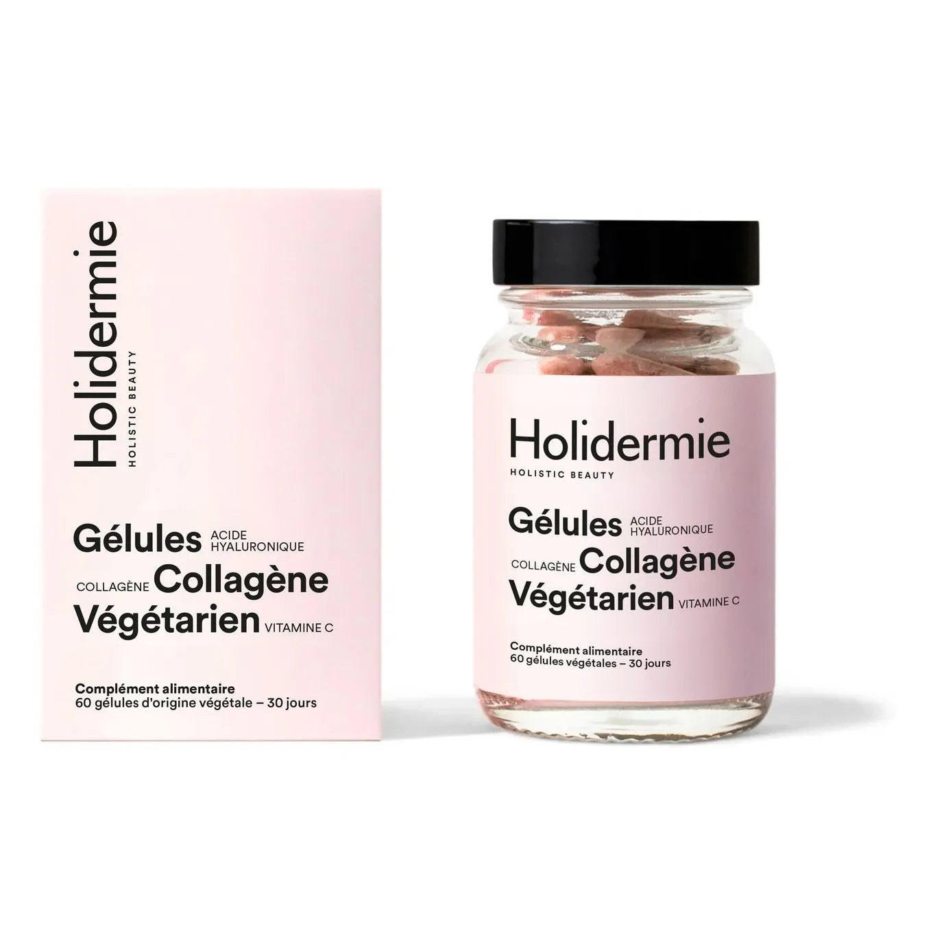 Holidermie - Complemento alimenticio vegetariano con colágeno - 60 cápsulas
