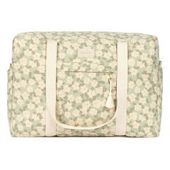 Nobodinoz - Bolso de maternidad impermeable, de algodón orgánico Opera Sakura | Salvia