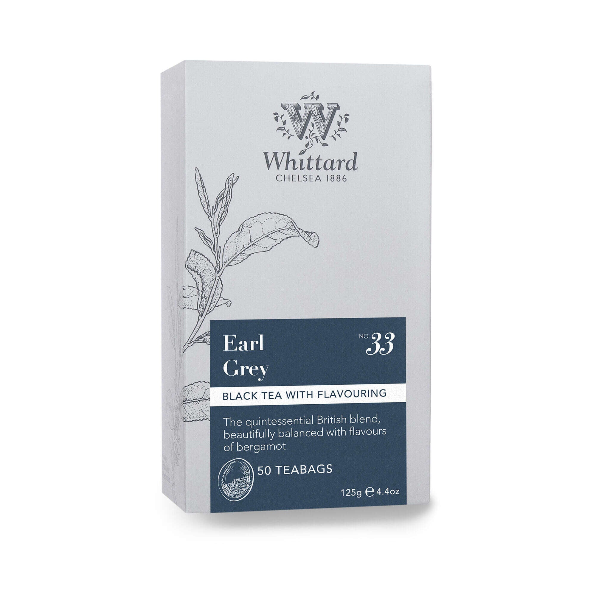 Whittard Chelsea - Earl Grey 50 Té Inglés Tradicional Original
