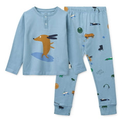 Liewood - Pijama de perro de algodón orgánico Wilhelm | Azul