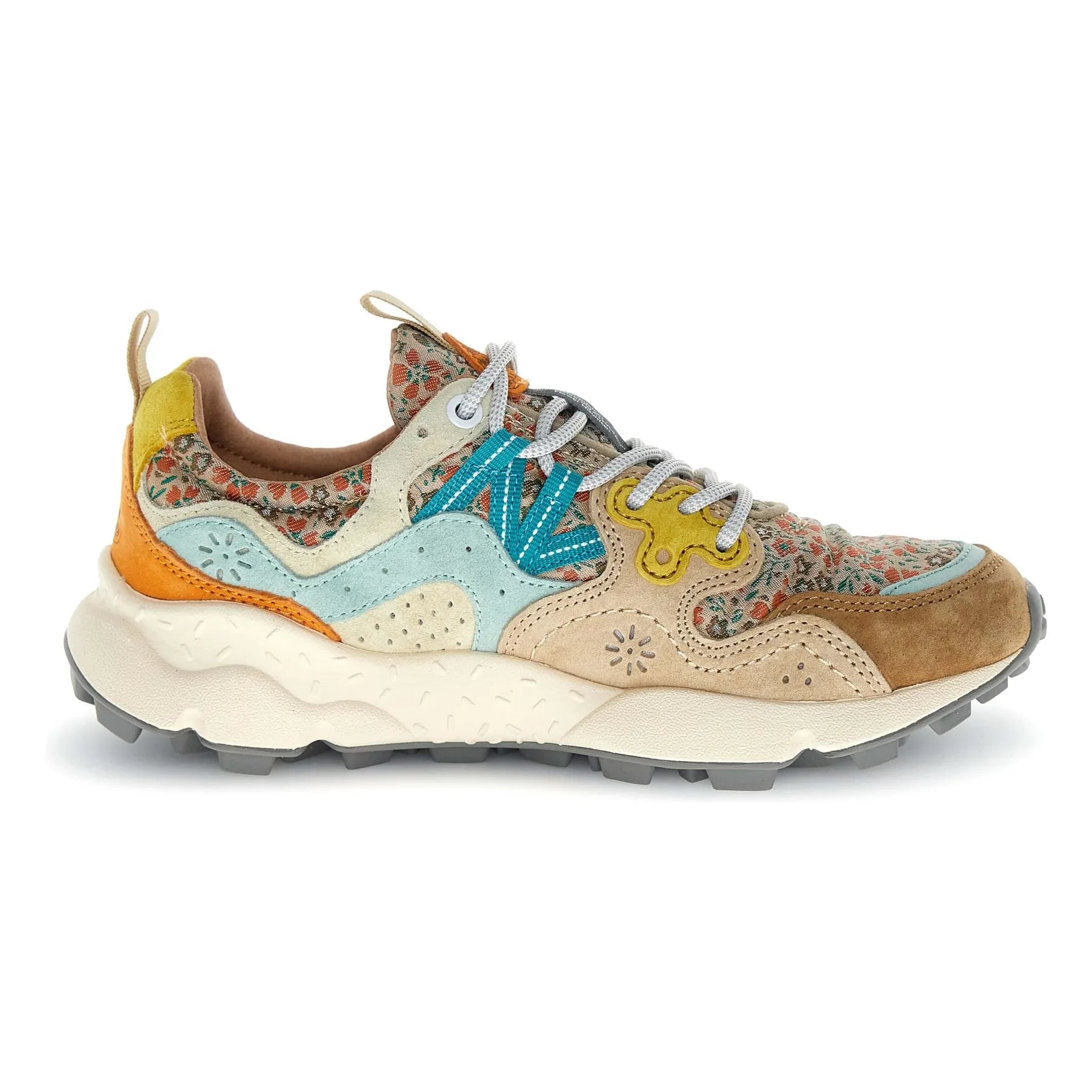 Flower Mountain - Zapatillas deportivas de ante y nylon Yamano 3 Flowers | Camel