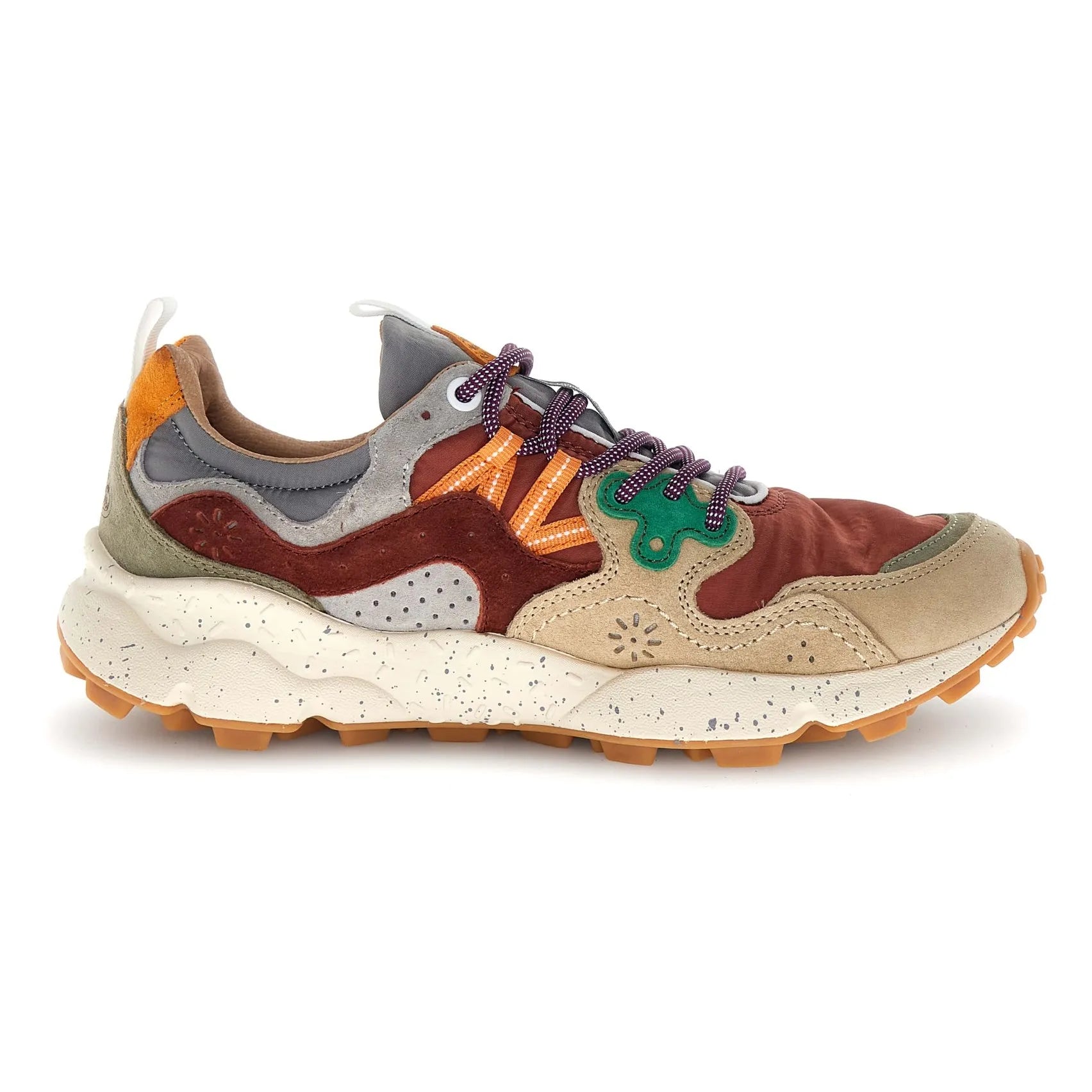 Flower Mountain - Zapatillas deportivas Yamano 3 en gamuza y nailon | Burdeos