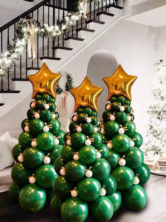 Navidad - 93 piezas, decoración de globos temáticos de árbol de Navidad elegantes y extragrandes para Año Nuevo