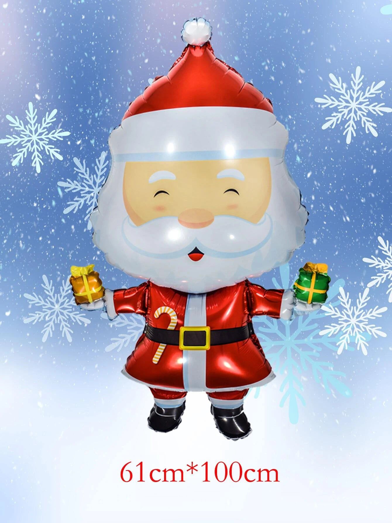 Navidad - Globo Decorativo de Papá Noel Grande 100 CM para Año Nuevo
