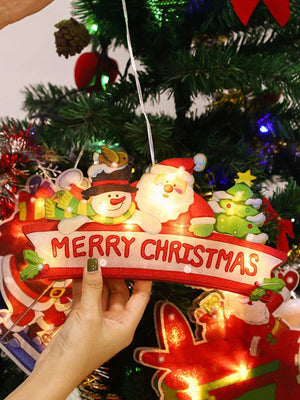 Navidad - Adorno decorativo luminoso con el texto "Merry Christmas"