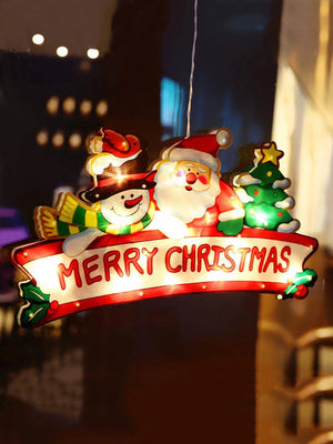 Navidad - Adorno decorativo luminoso con el texto "Merry Christmas"