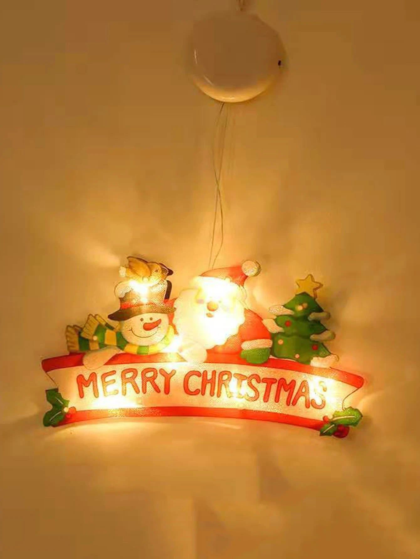 Navidad - Adorno decorativo luminoso con el texto "Merry Christmas"